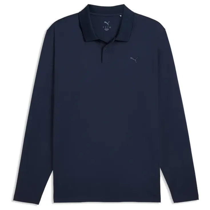 Puma Golf Polo CLOUDSPUN Midweight manches longues Bleu Marine