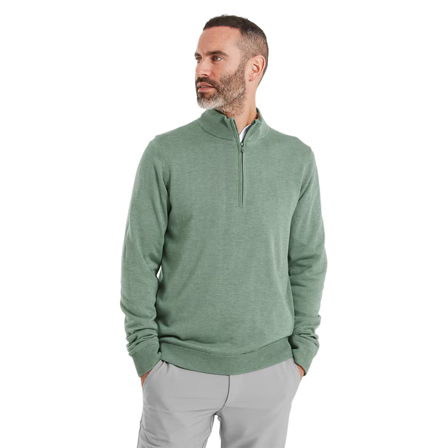 FootJoy Pullover drirelease 1/4 Zip Gris Lichen Chiné
