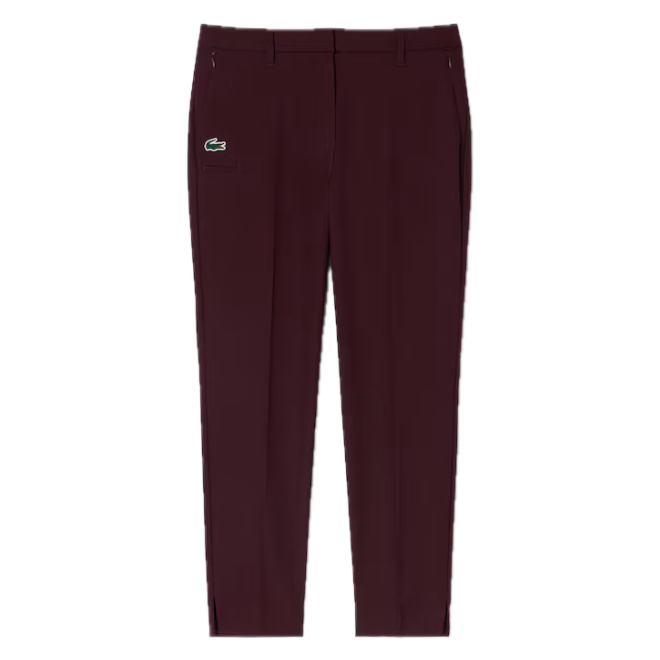 Lacoste Pantalon slim fit Golf Ultra Dry stretch Femme Bordeaux Foncé