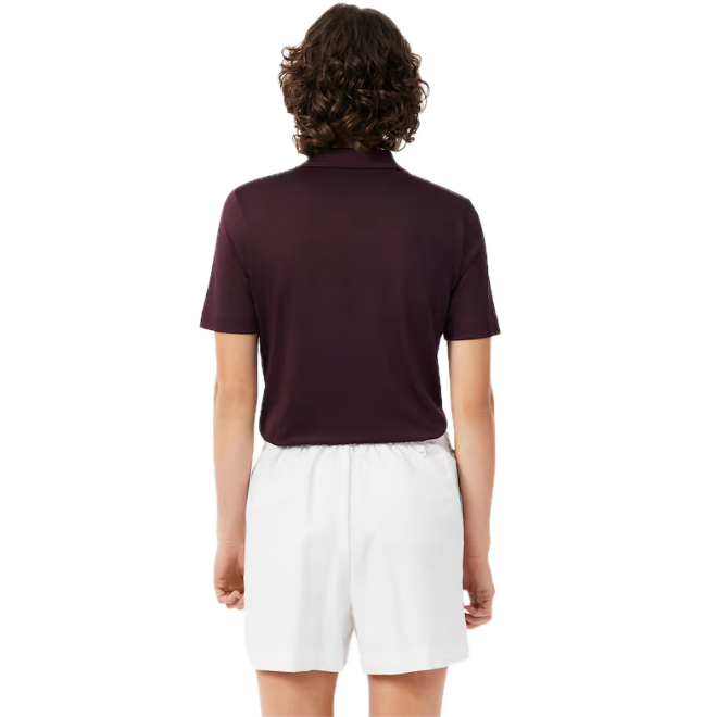 Lacoste Polo Golf slim fit stretch protection UV Femme Bordeaux Foncé