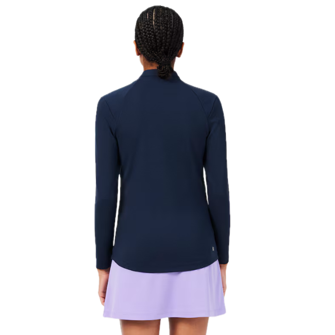 Lacoste Sweatshirt Golf mid-layer protection UV Femme Bleu Nuit