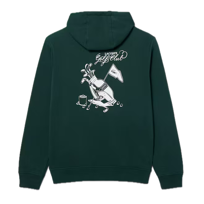 Lacoste Sweatshirt à capuche Golf imprimés graphiques Vert Sinople