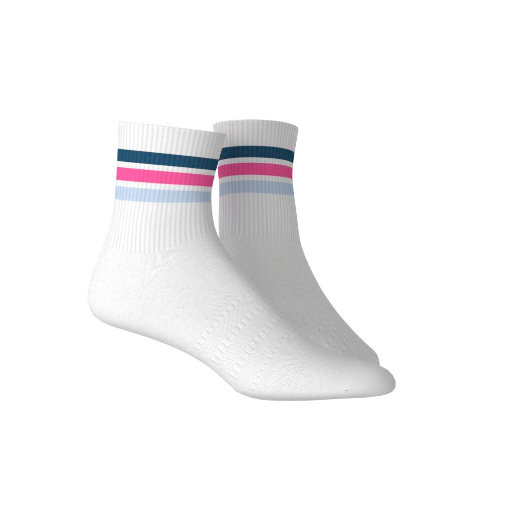 Adidas Chaussettes Mi-Mollet 3 bandes Rose/Bleu/Blanc