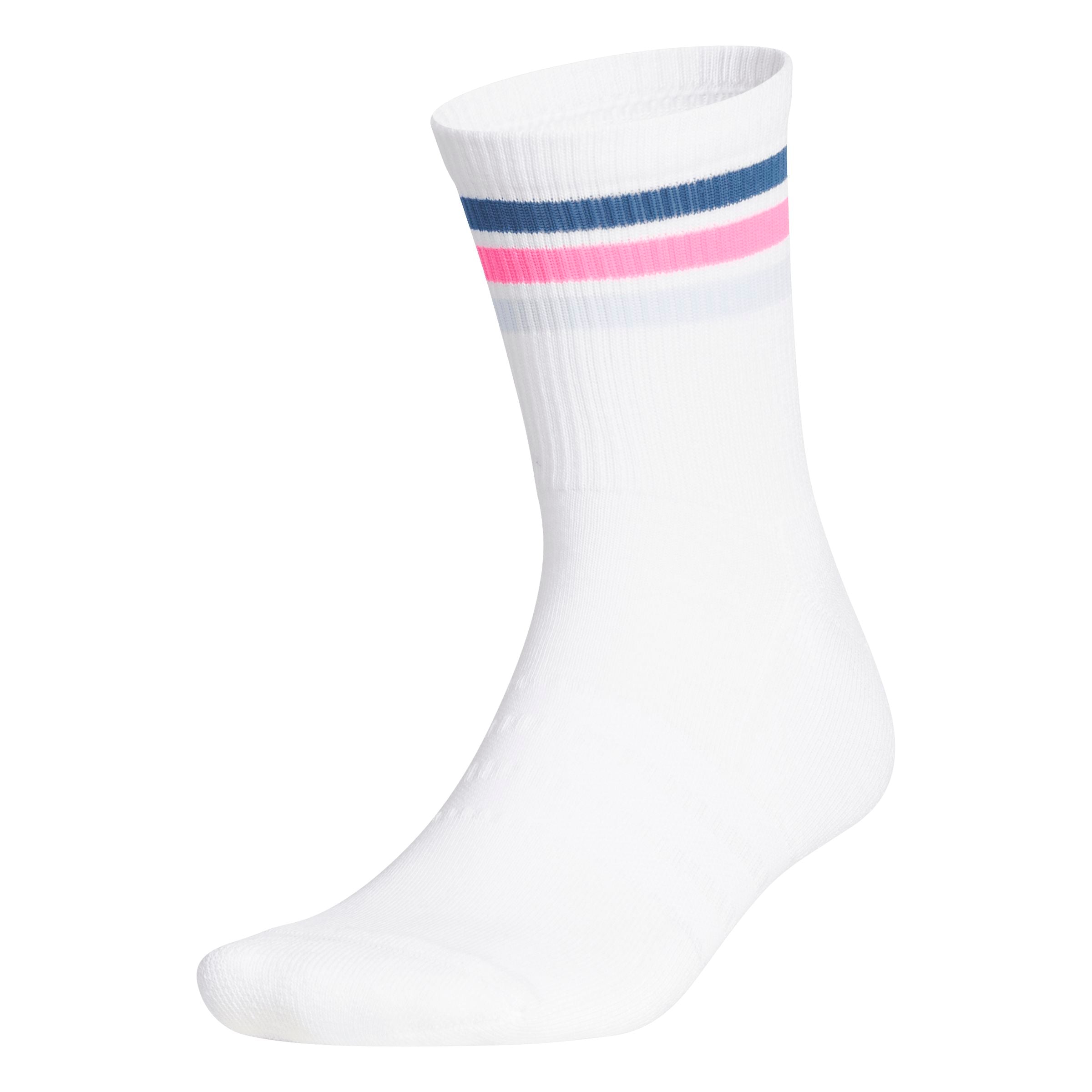 Adidas Chaussettes Mi-Mollet 3 bandes Rose/Bleu/Blanc