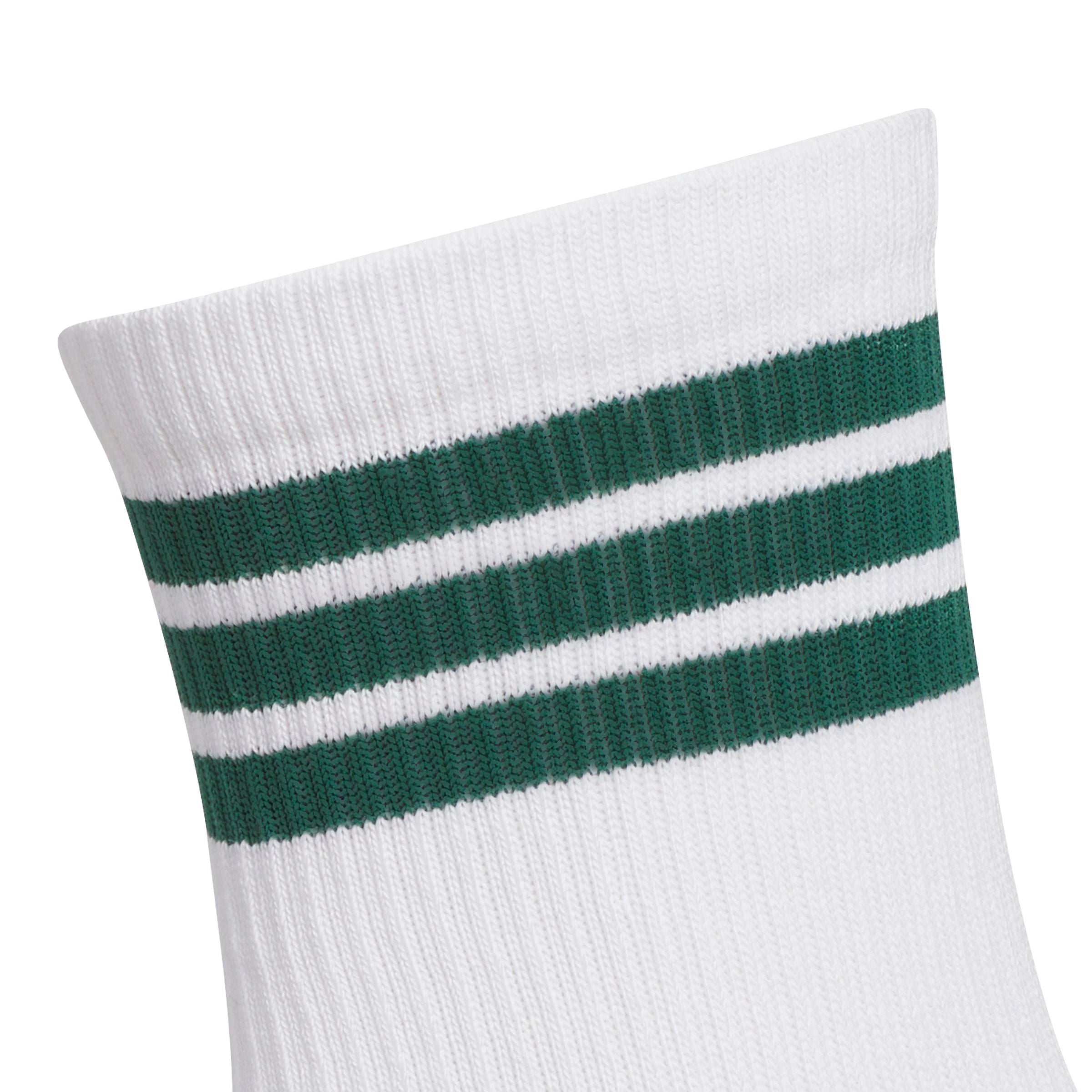 Adidas Chaussettes Mi-Mollet 3 bandes Vert/Blanc