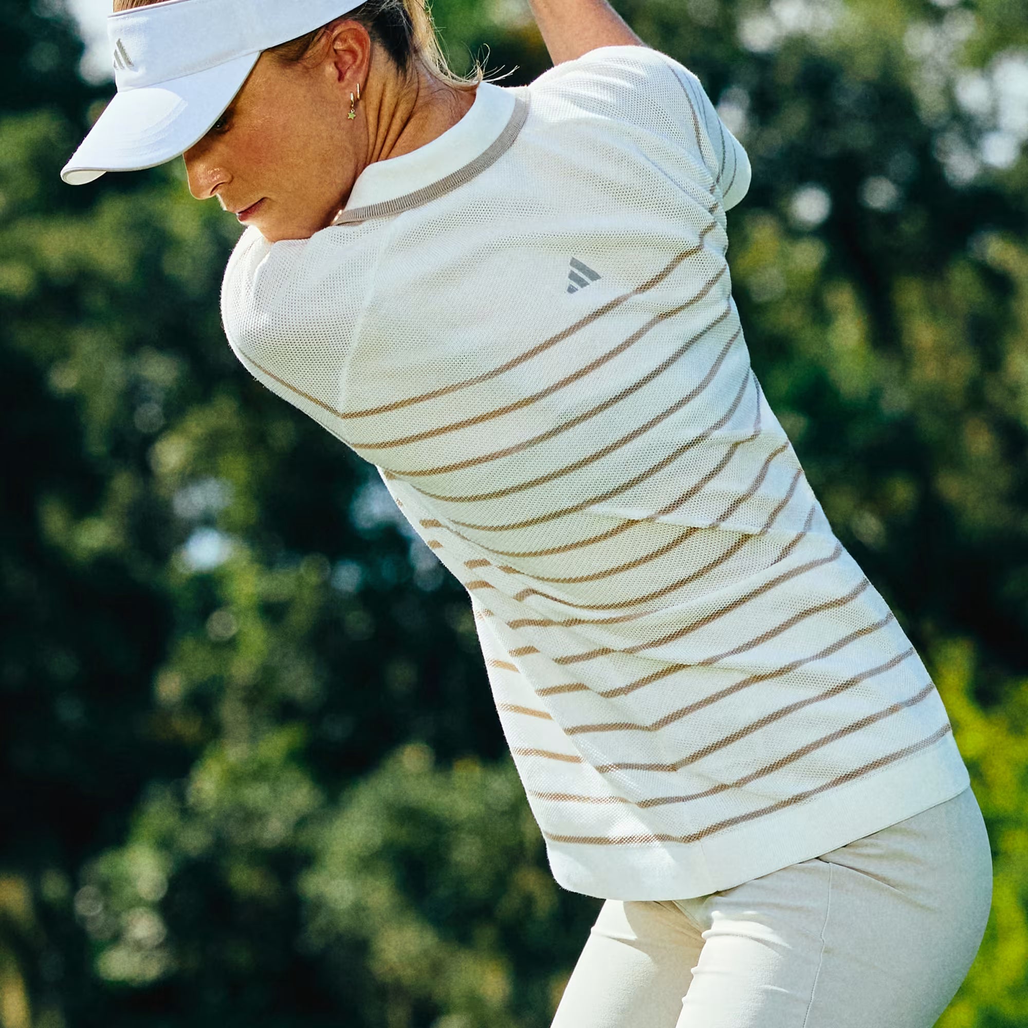 Adidas Polo de golf Maille rayé Ultimate365+