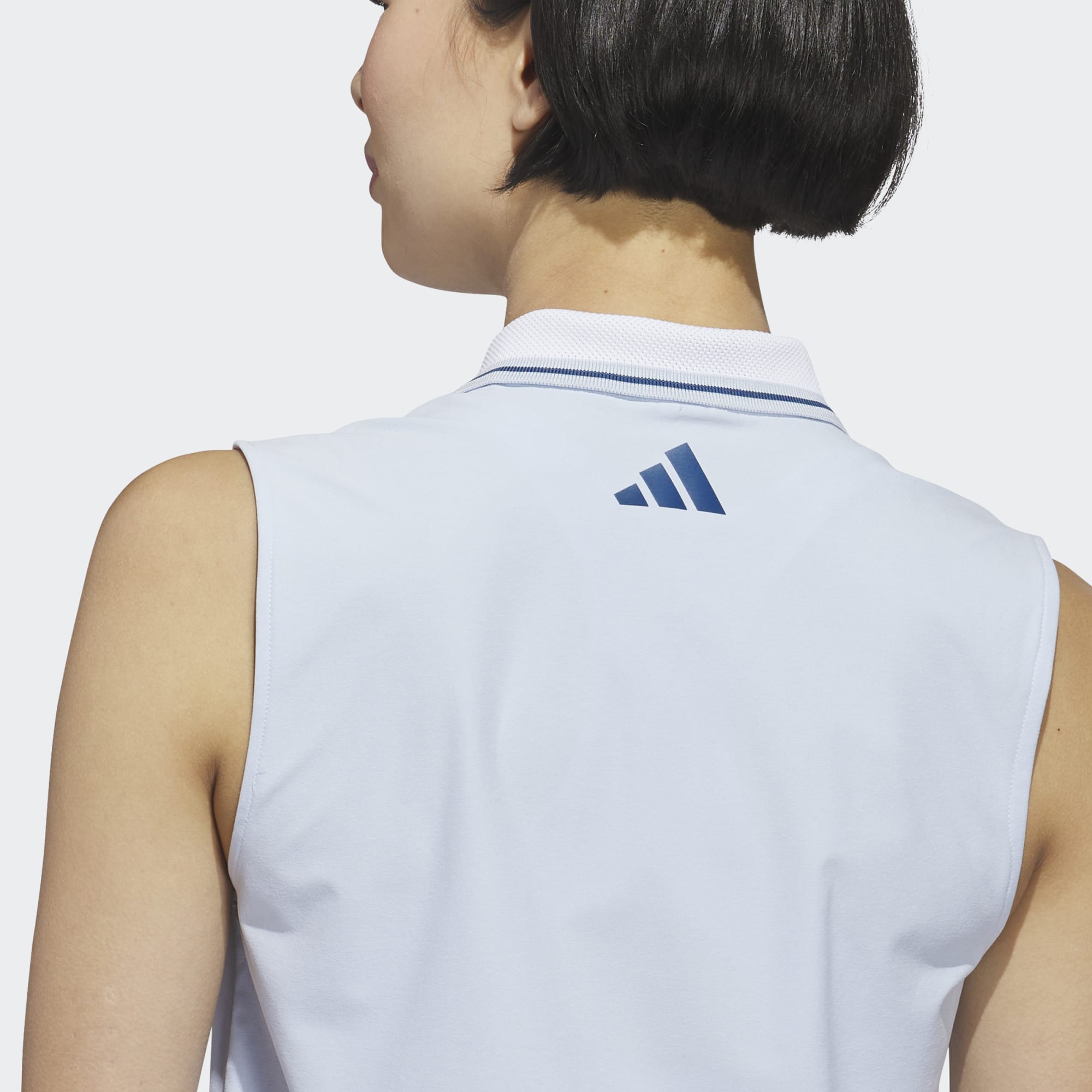 Adidas Polo de golf sans manches TWISTKNIT Bleu Ciel