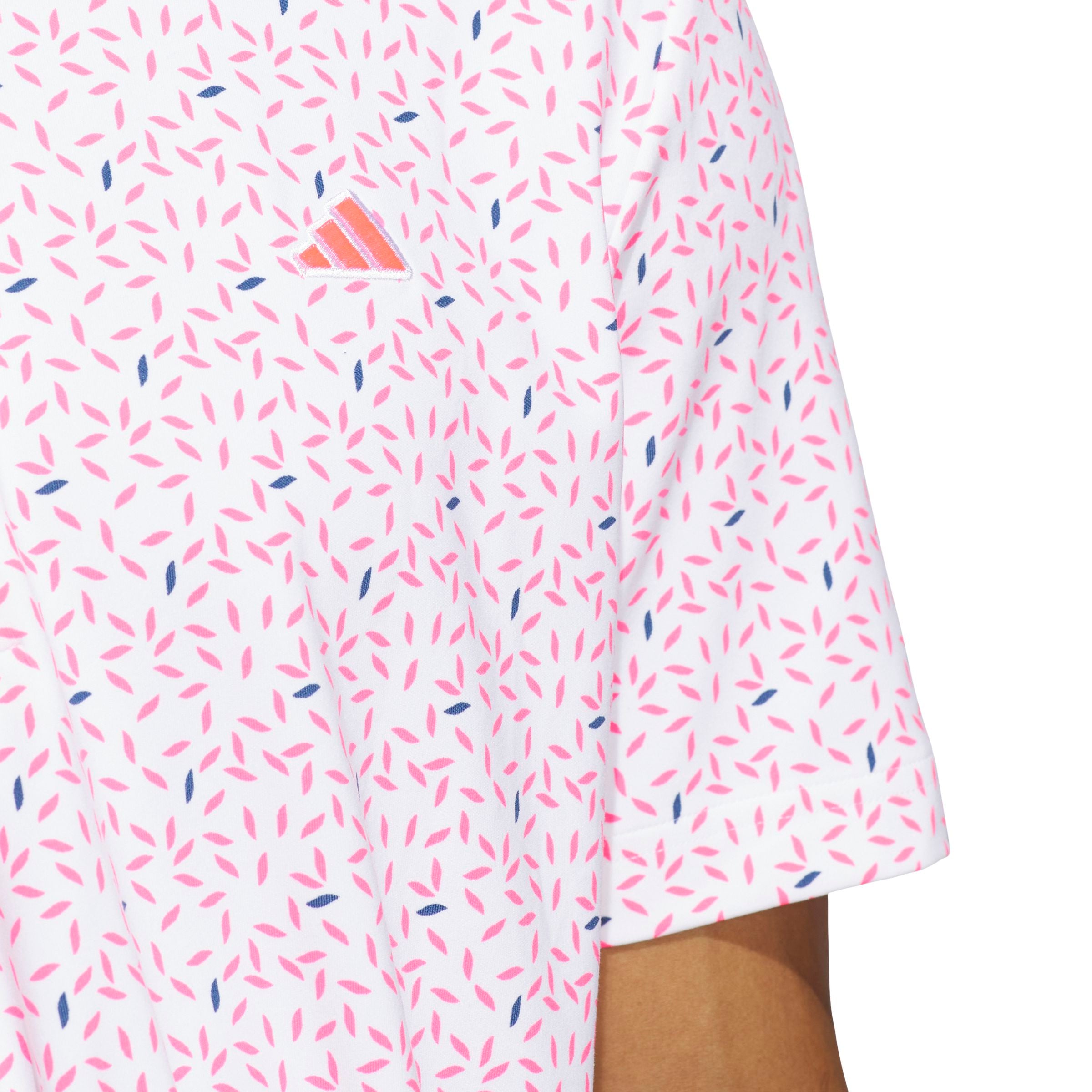 Adidas Polo Imprimé Doux ULTIMATE365+ Rose/Blanc