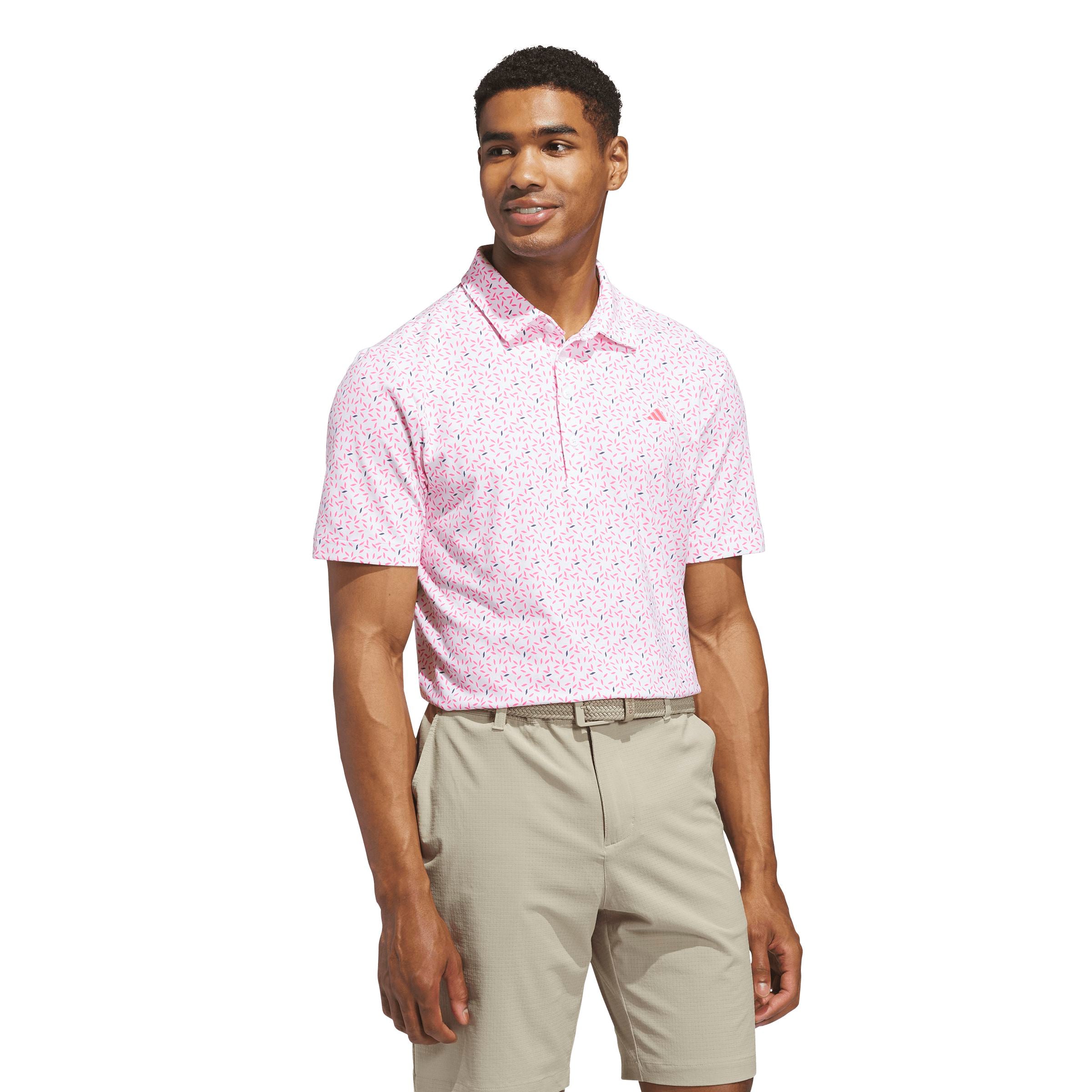 Adidas Polo Imprimé Doux ULTIMATE365+ Rose/Blanc