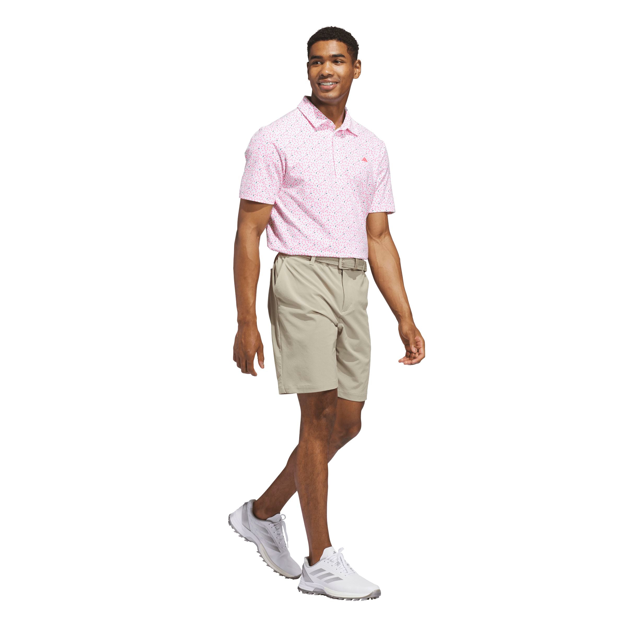 Adidas Polo Imprimé Doux ULTIMATE365+ Rose/Blanc