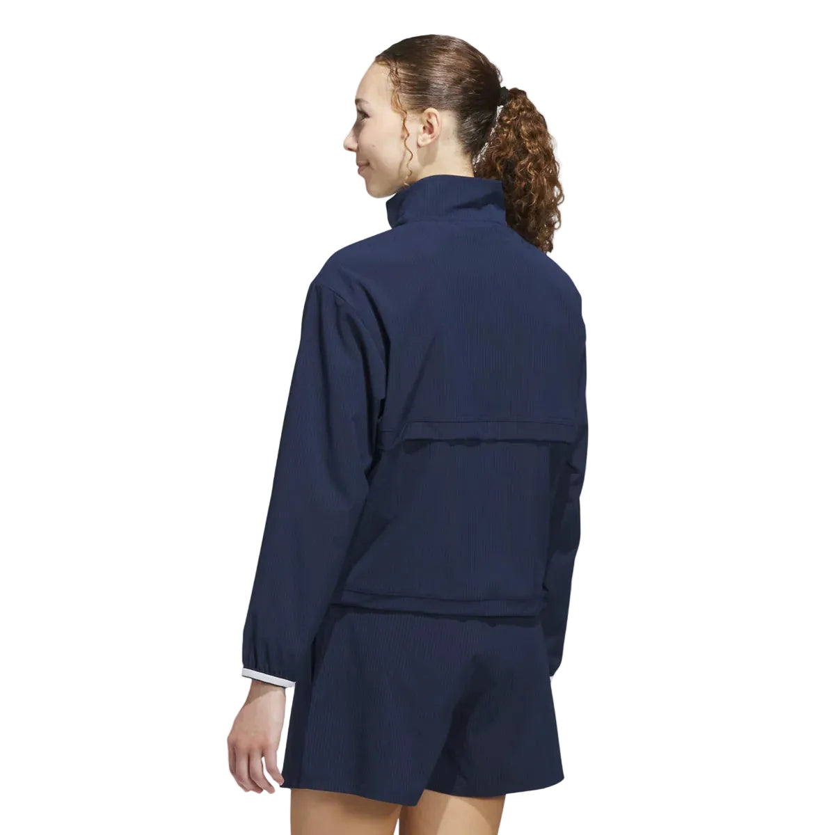 adidas Veste Golf Femme Demi-Zip Collegiate Bleu Marine - GolfCenter.fr