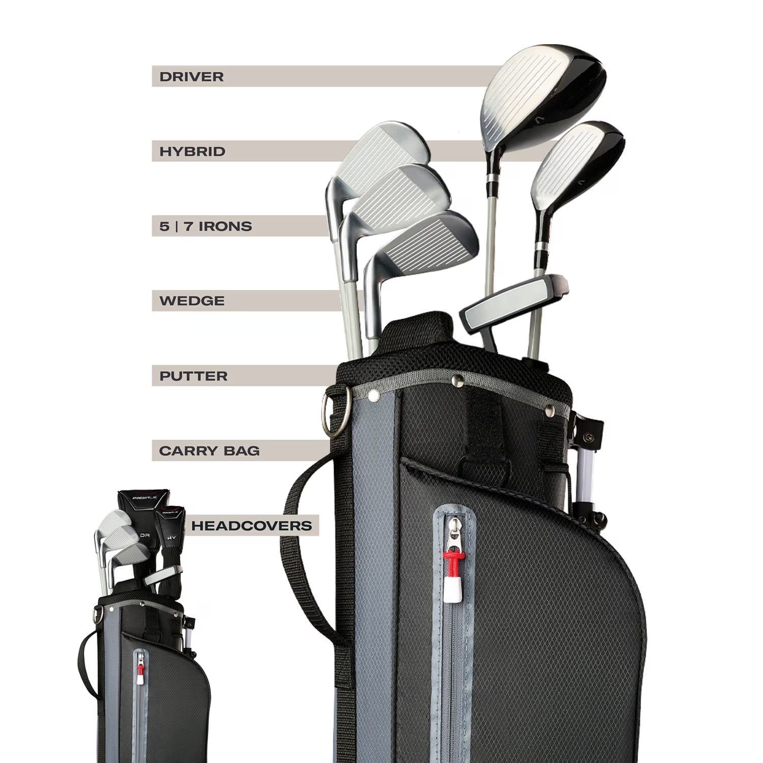 Wilson Profile Jr Large — Kit de golf junior (11-13 ans)