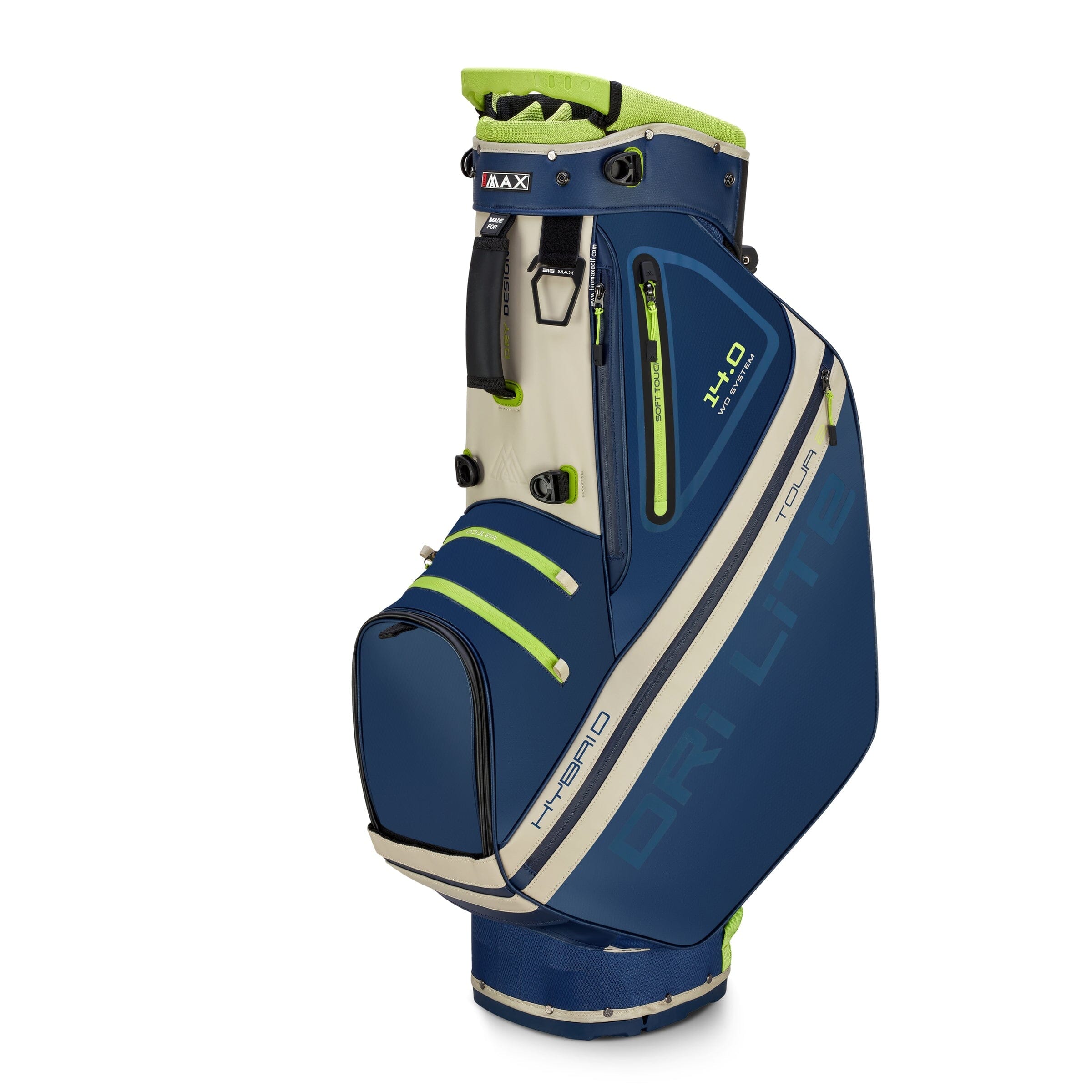 Big Max sac trépied Dri Lite Hybrid Tour 2 Bleu Marine / Vert Lime