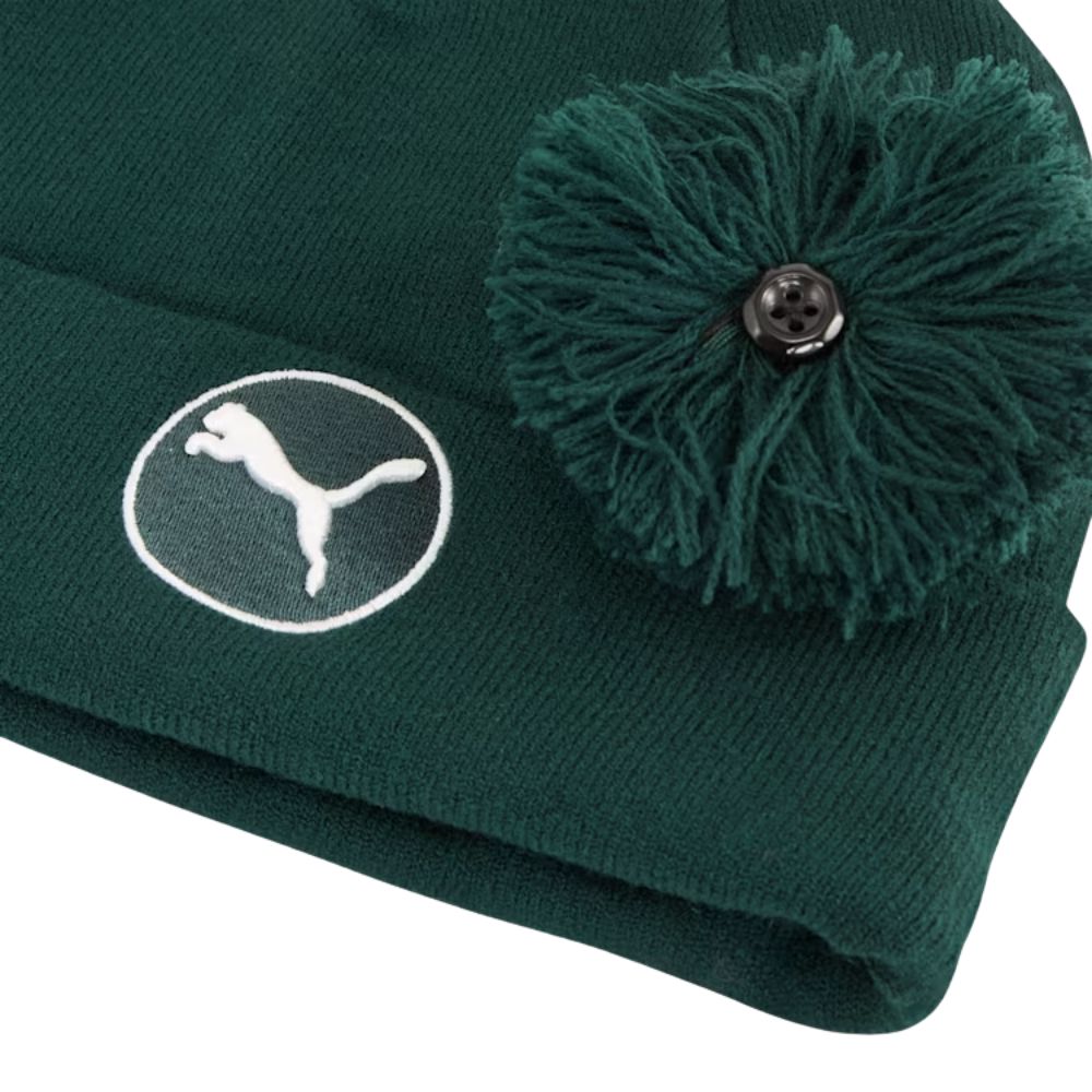 Bonnet Puma Golf Vert avec Pompon Amovible