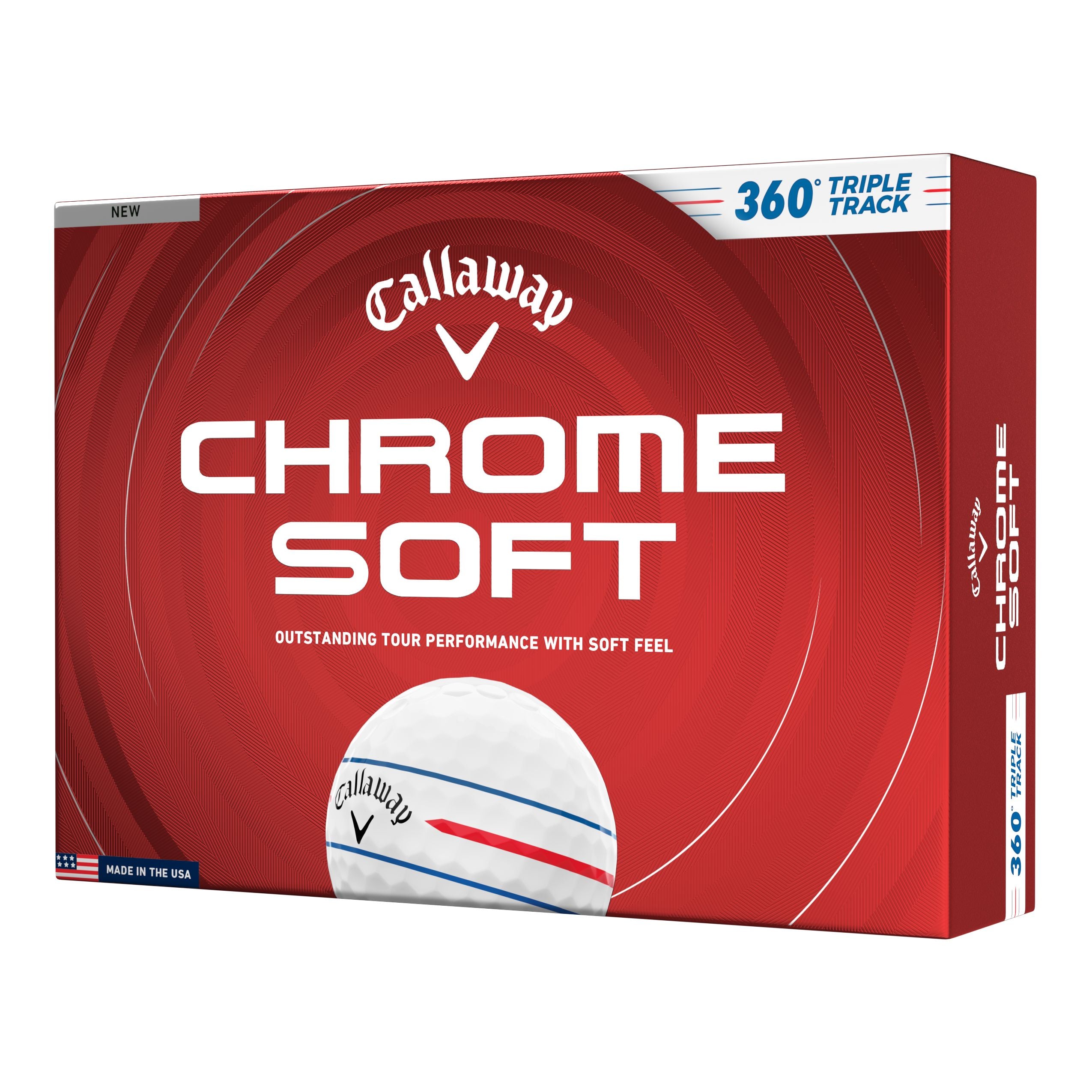Callaway Balles Chrome Soft 360 Triple Track Blanche 2026 (boite de 12)