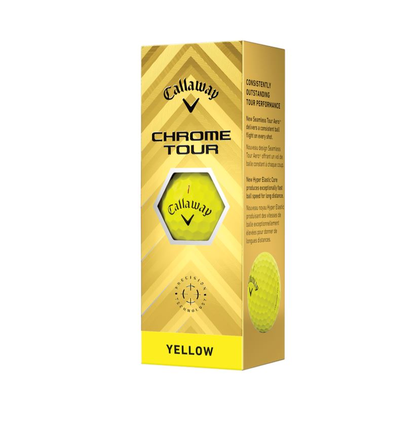 Callaway Balles Chrome Tour Jaune 2024