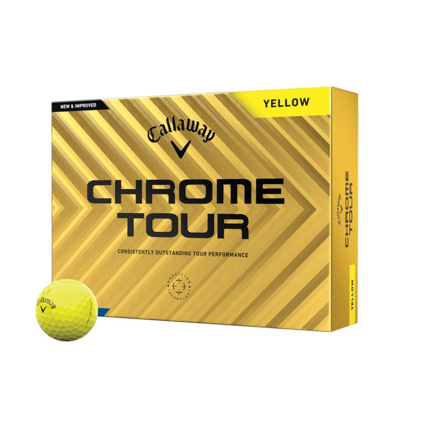 Callaway Balles Chrome Tour Jaune 2024