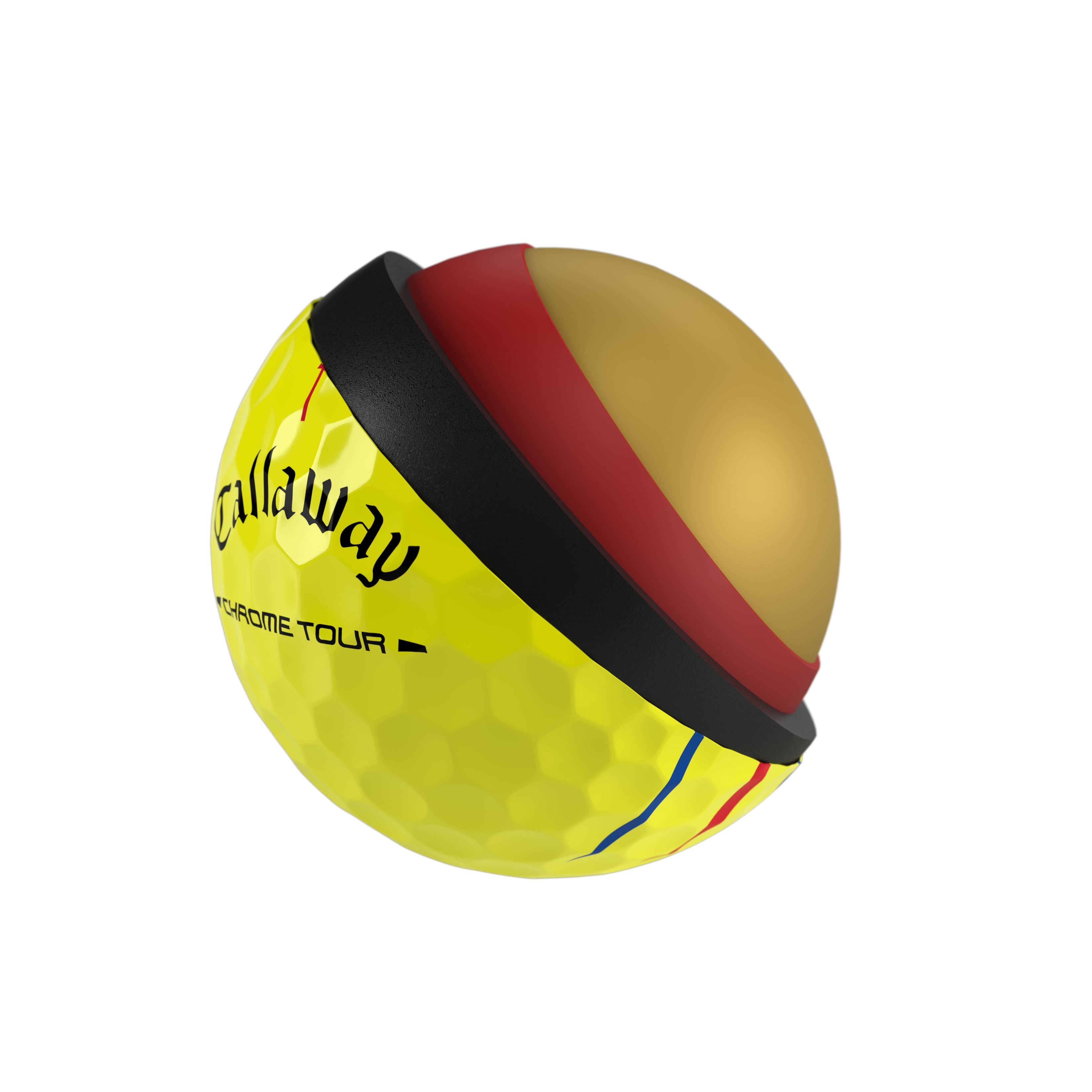 Callaway Balles Chrome Tour Jaune Triple Track 2026