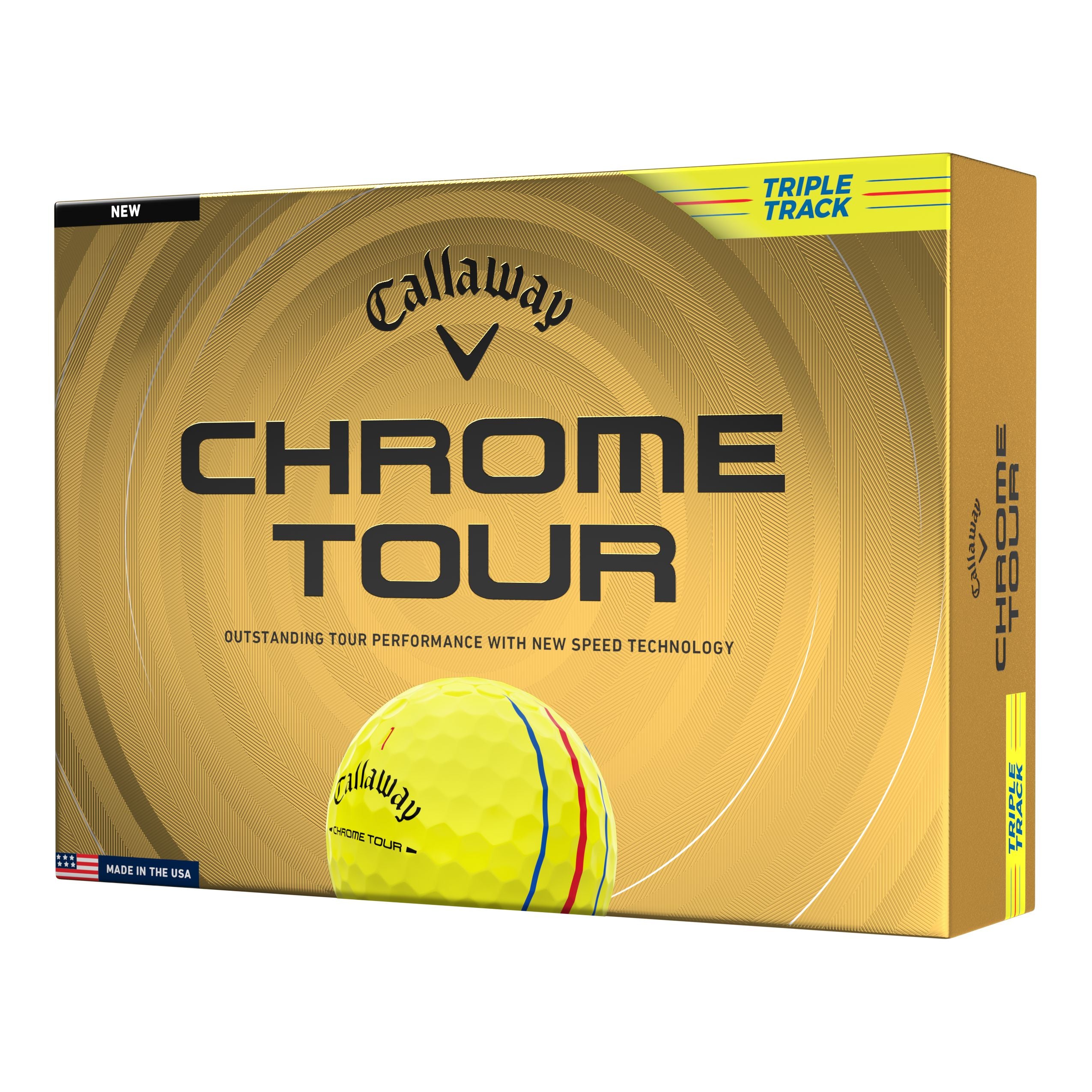Callaway Balles Chrome Tour Jaune Triple Track 2026