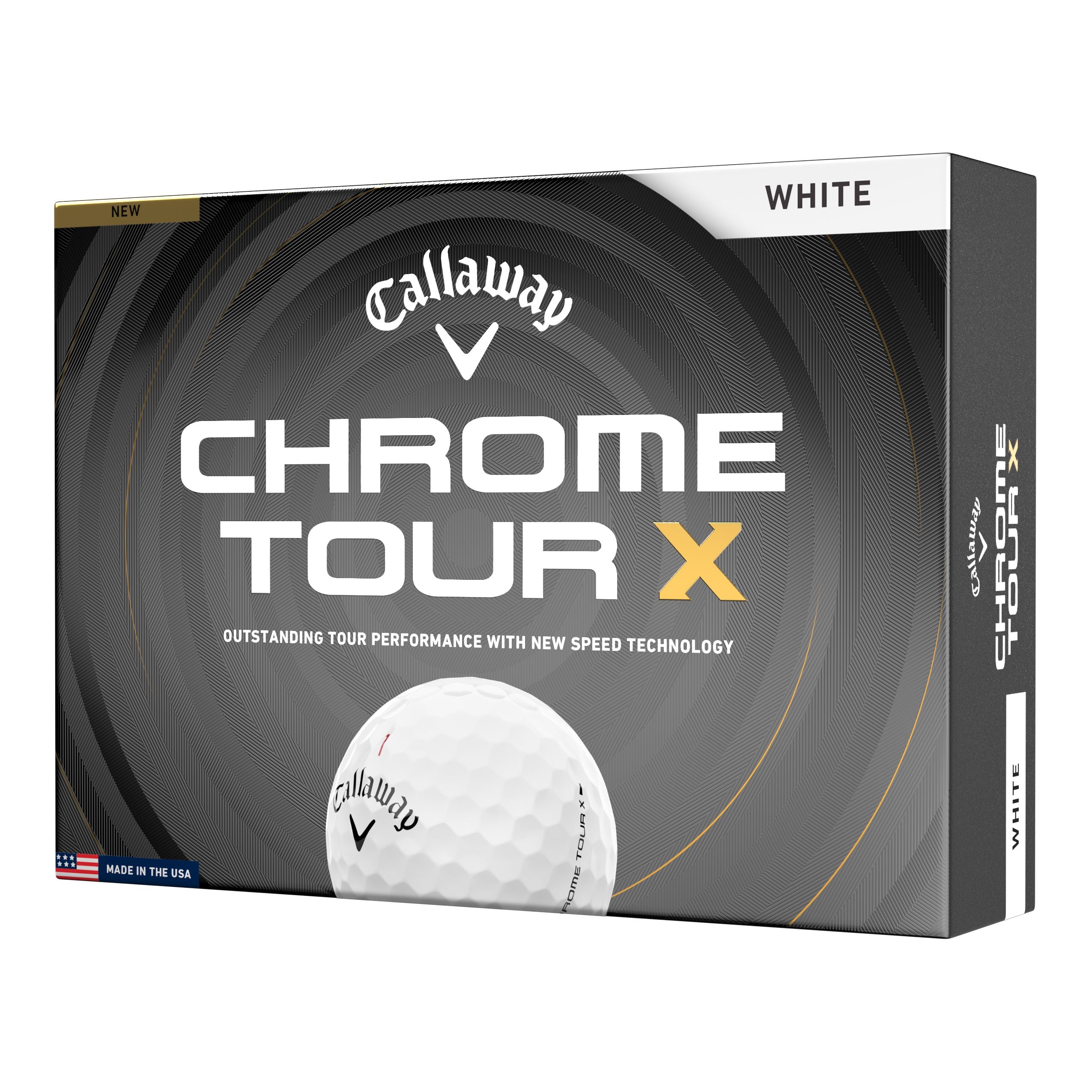 Callaway Balles Chrome Tour X Blanche 2026 (Boite de 12)