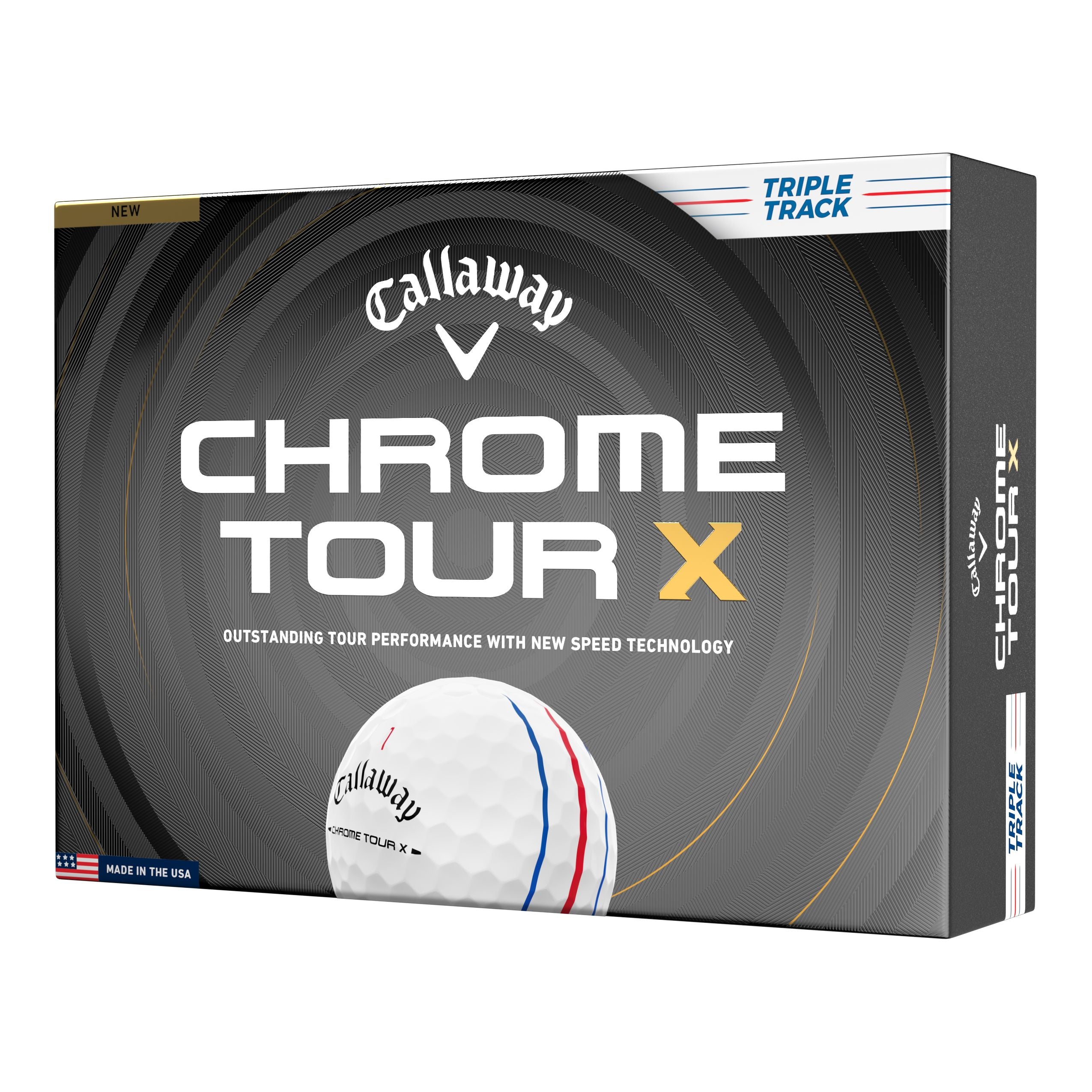 Callaway Balles Chrome Tour X Blanche Triple Track 2026 (boite de 12)