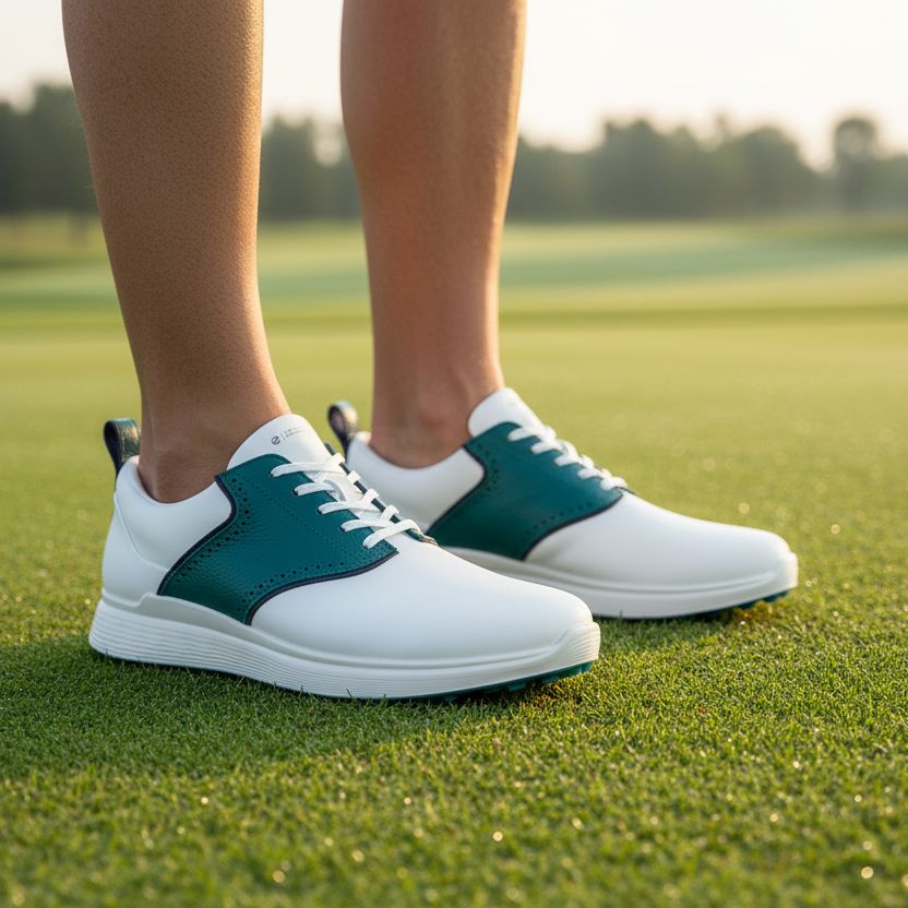 ECCO Chaussures de golf S-Casual Blanche Bay Green