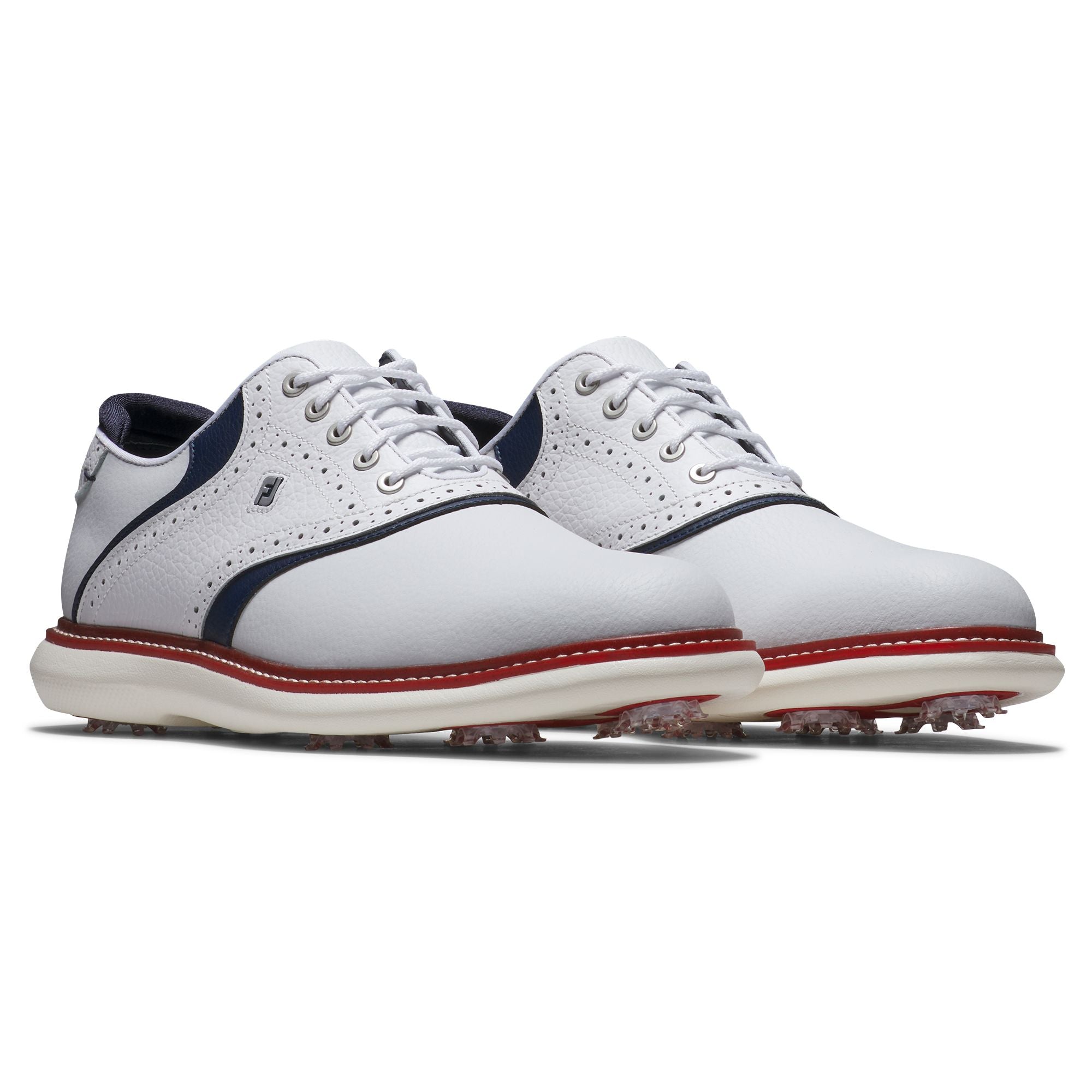 FootJoy Chaussure Homme Traditions Blanche navy Rouge