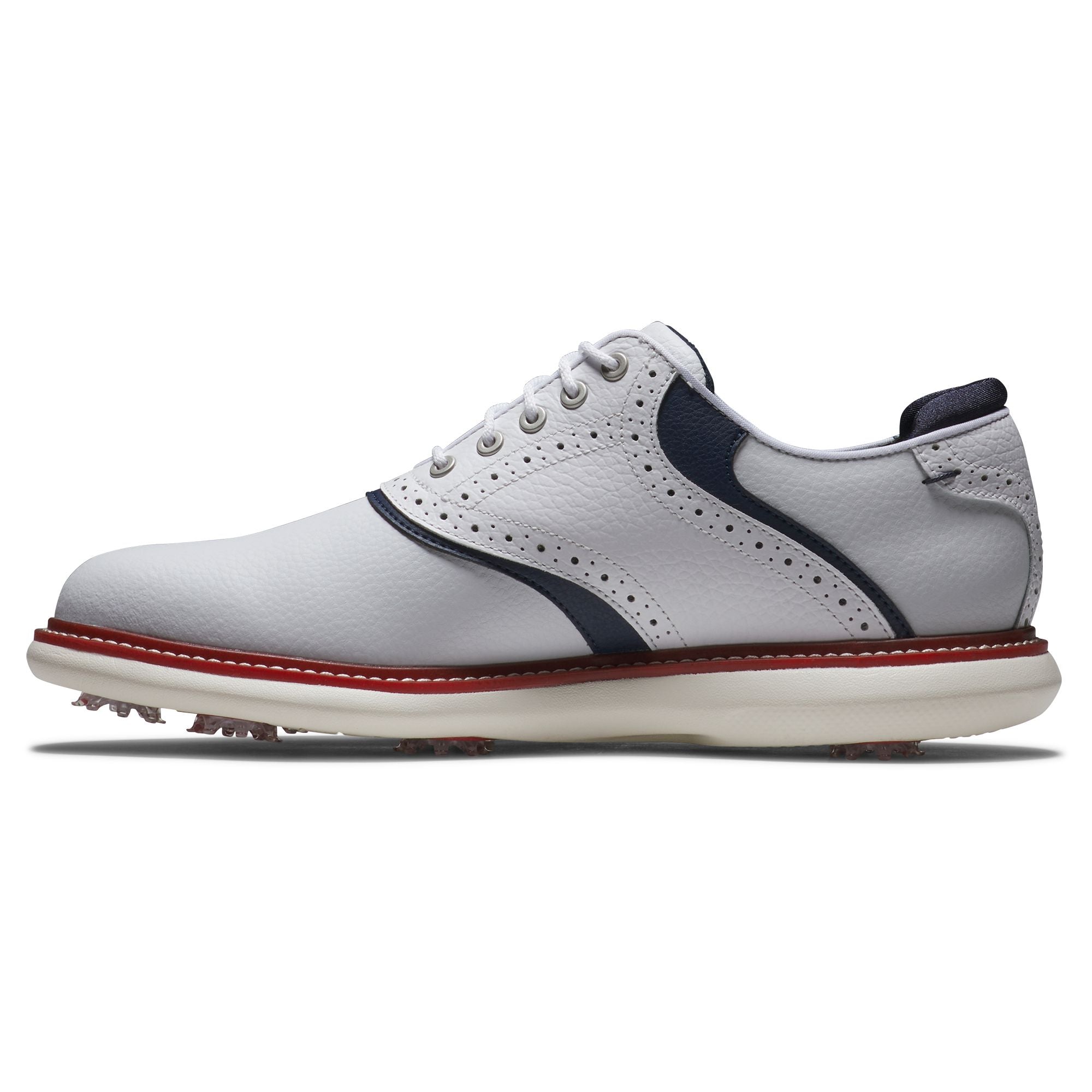 FootJoy Chaussure Homme Traditions Blanche navy Rouge