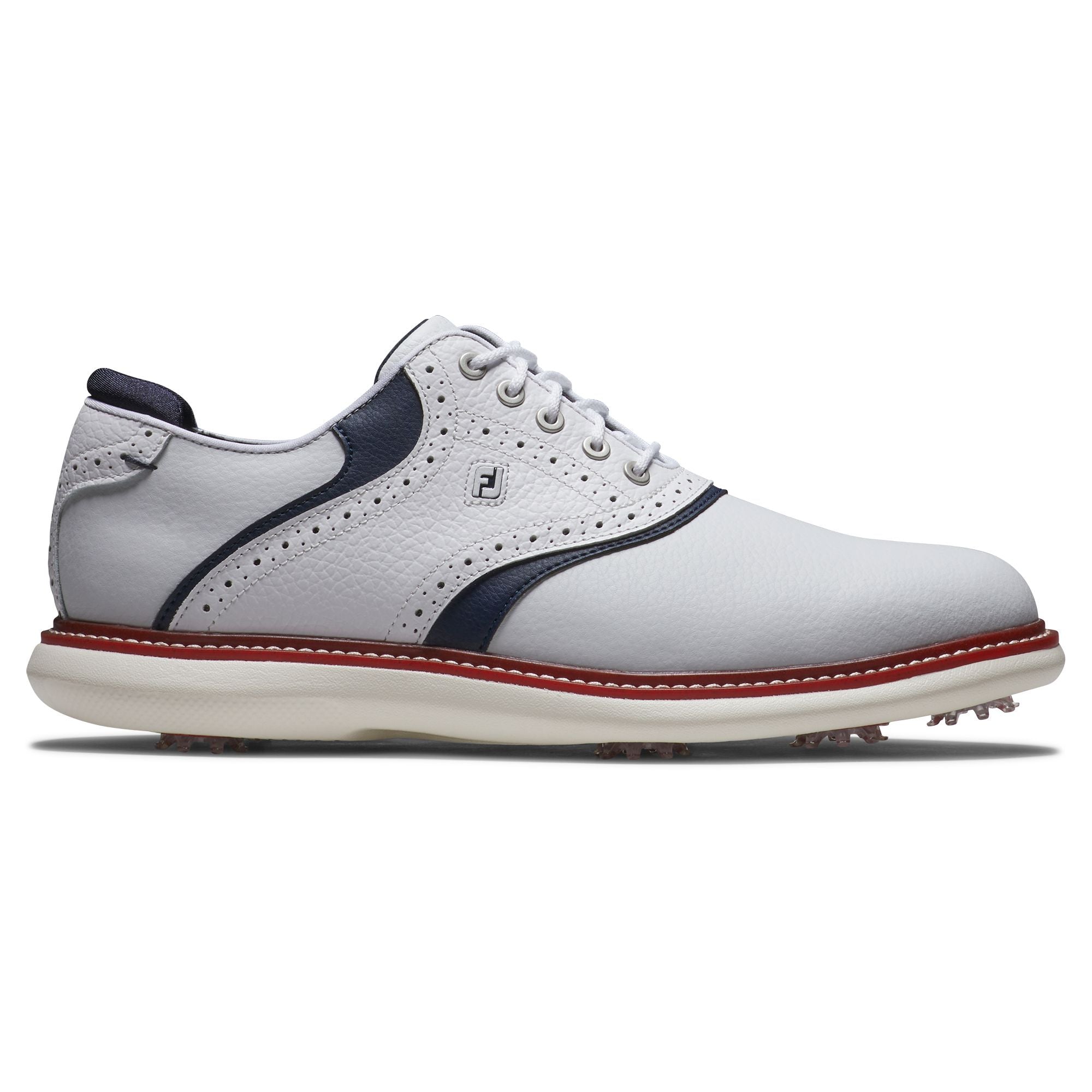 FootJoy Chaussure Homme Traditions Blanche navy Rouge