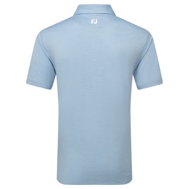 Footjoy polo en fil d'écosse impression bleu ciel chinée