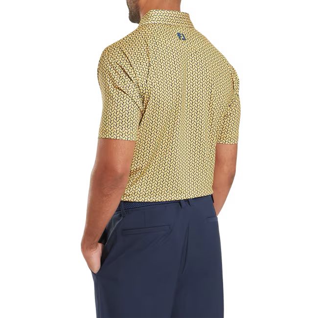 Footjoy polo en fil d'écosse imprimé Citrus Taxi Marine