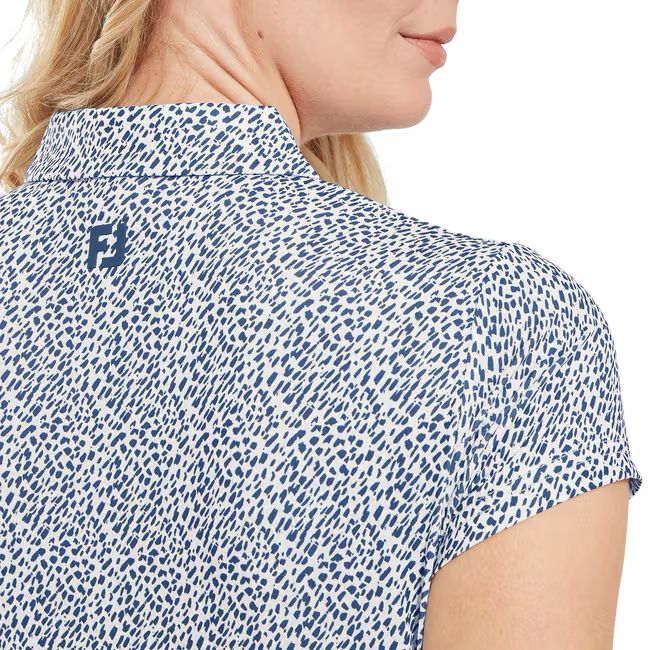 Footjoy polo femme en fil d'Écosse manches courtes imprimé animal
