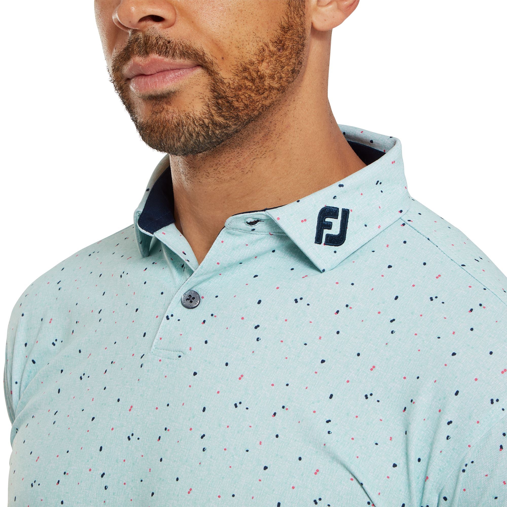 Footjoy Polo Golf Tweed Texture Sea Glass