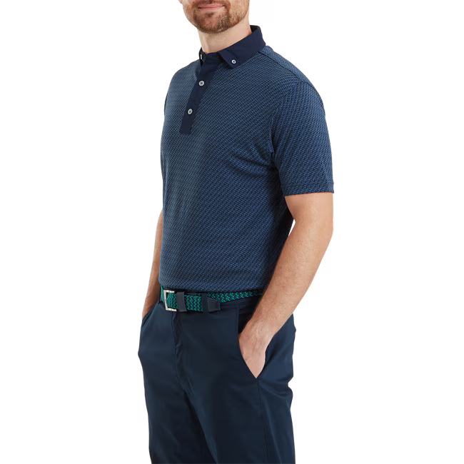 Footjoy Polo Jacquard Imprimé Géométrique
