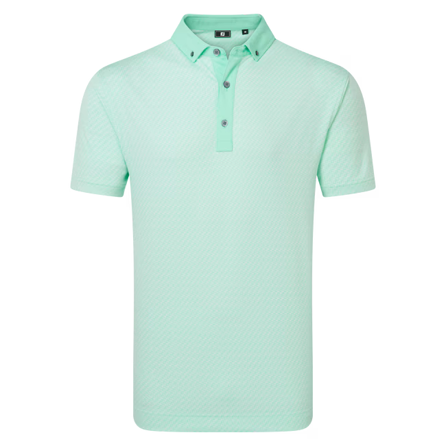 Footjoy Polo Jacquard Imprimé Géométrique Vert