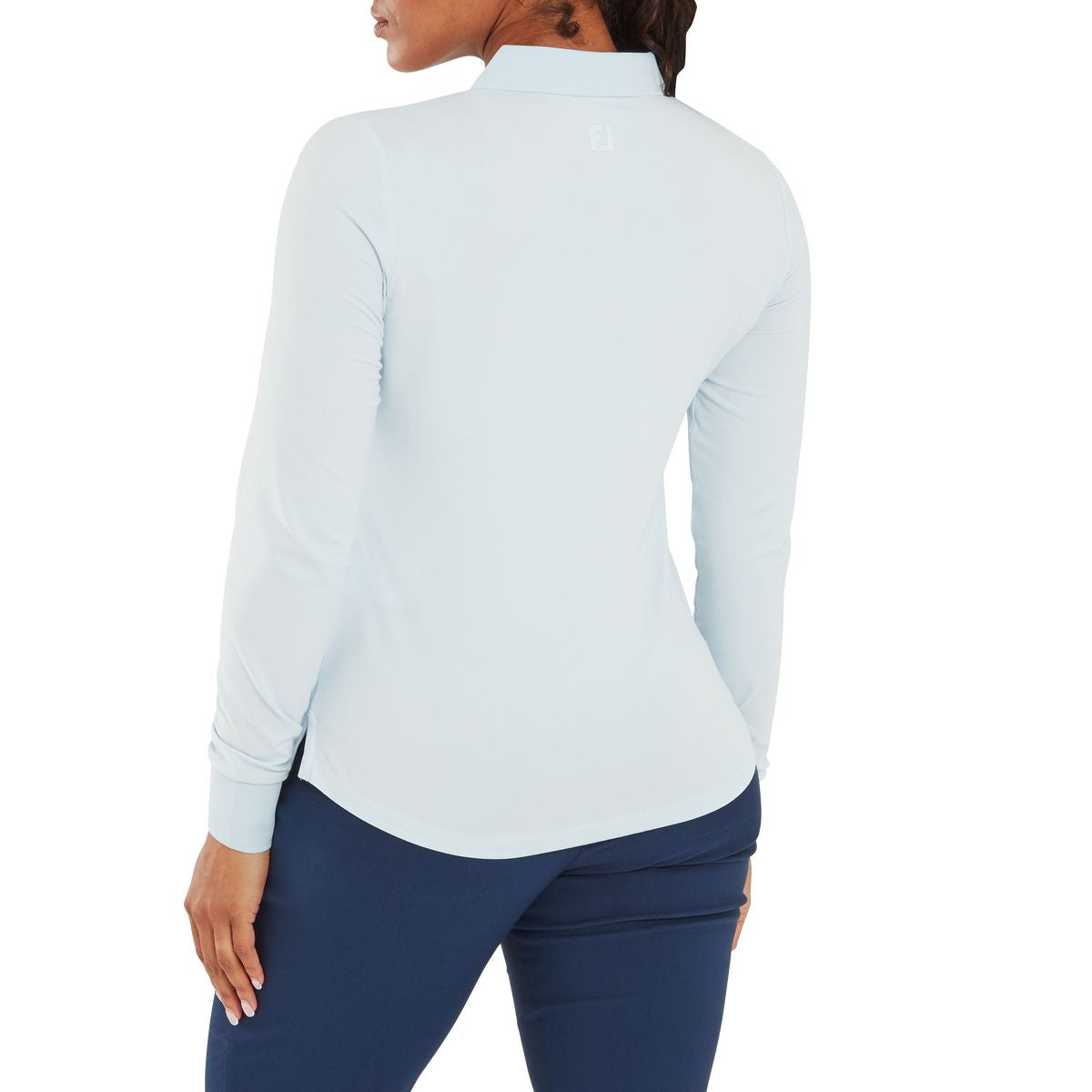 FootJoy Polo Manches Longues ThermoSeries Femme Bleu Polaire