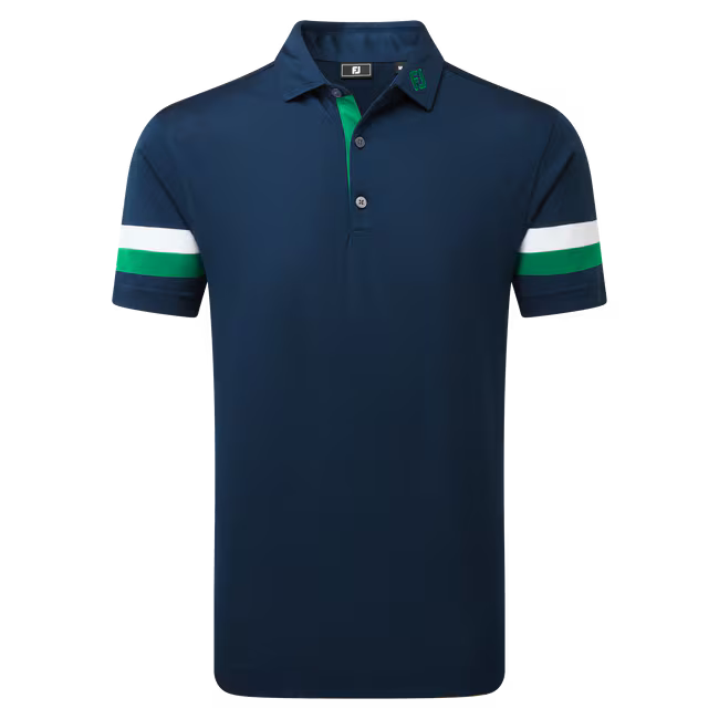 Footjoy Polo Piqué Marine Rayures Manches