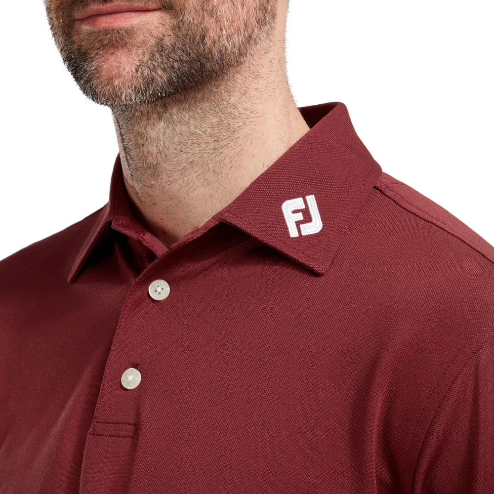 Footjoy polo Stretch Piqué Solid Maroon