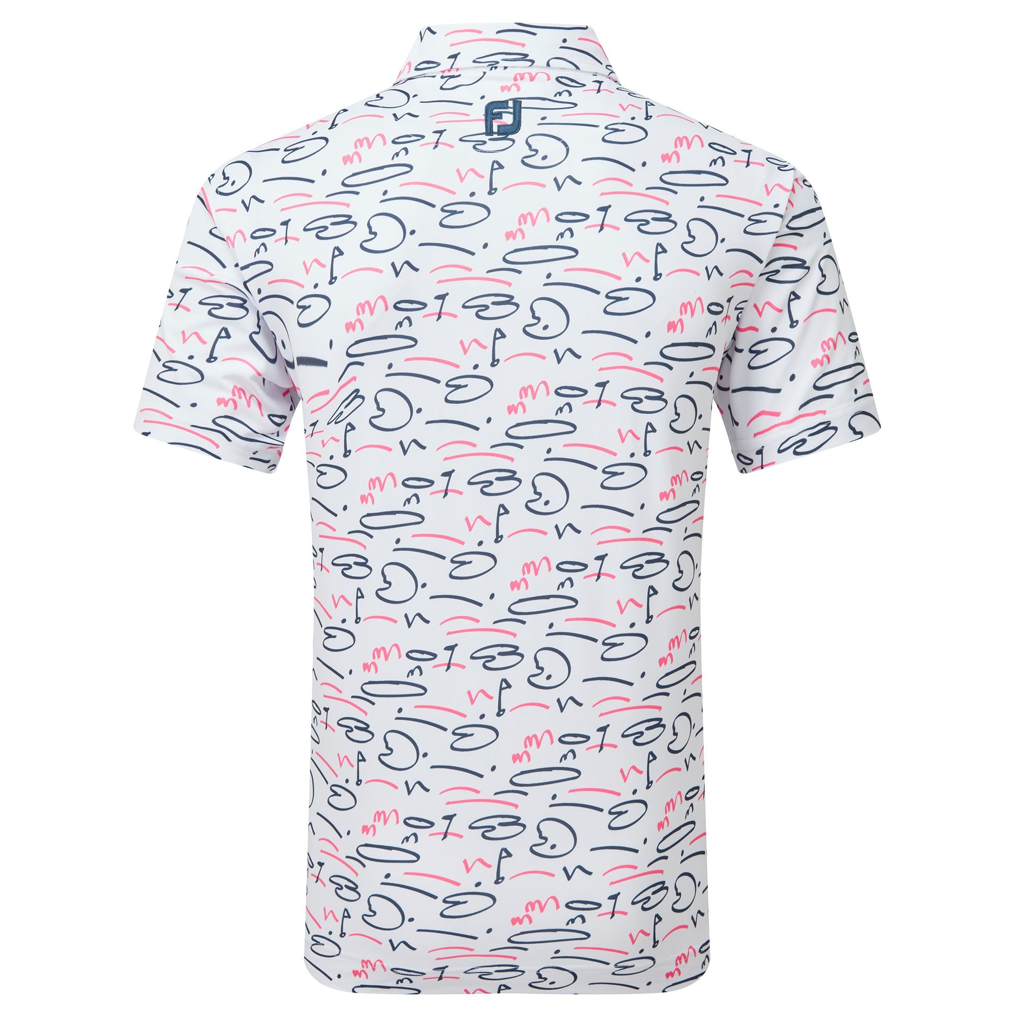 Footjoy Polo Golf Course Doodle White