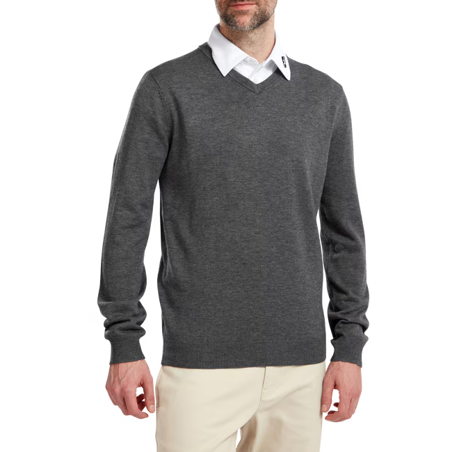 Footjoy Pullover Col V GRIS