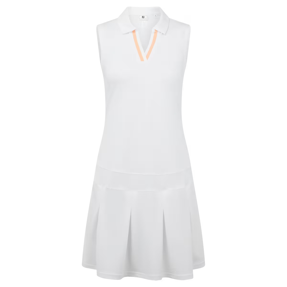 Footjoy Robe Plissée Blanc/Pêche
