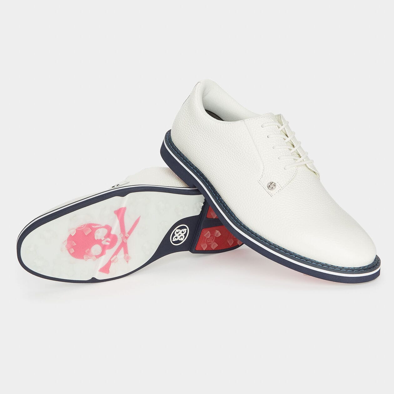 G/FORE Chaussures Gallivanter pebble leather Snow Twilight