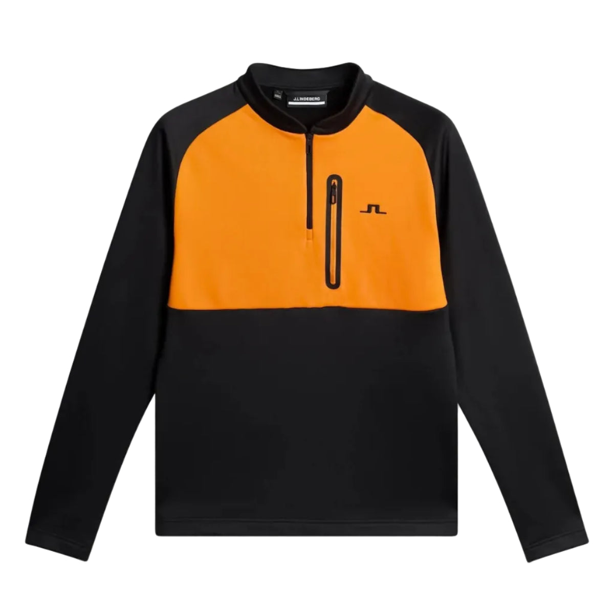 J.LINDEBERG Pull Quart de zip ADAM MIDLAYER Black Orange