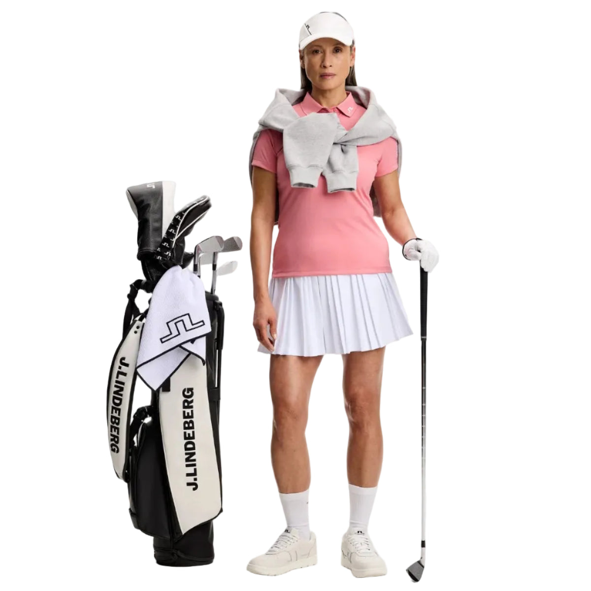J.Lindeberg Polo Femme Tour Tech Flamingo Plume