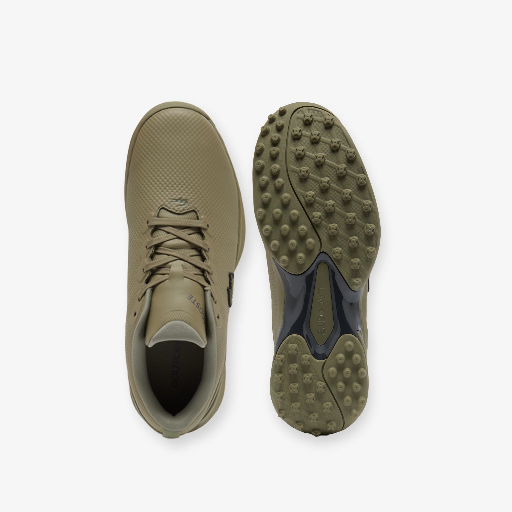 Lacoste Chaussures de Golf Golf Point Homme Kaki-Gris Foncé