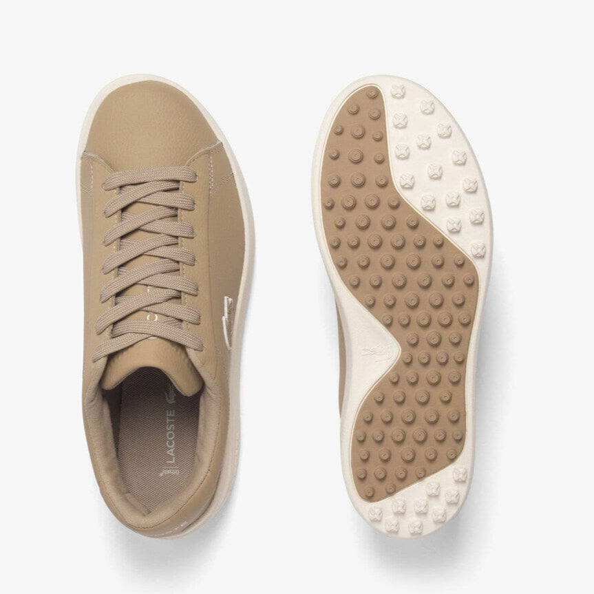 Lacoste Chaussures Golf Carnaby Golf Beige/Blanc - Cuir imperméable