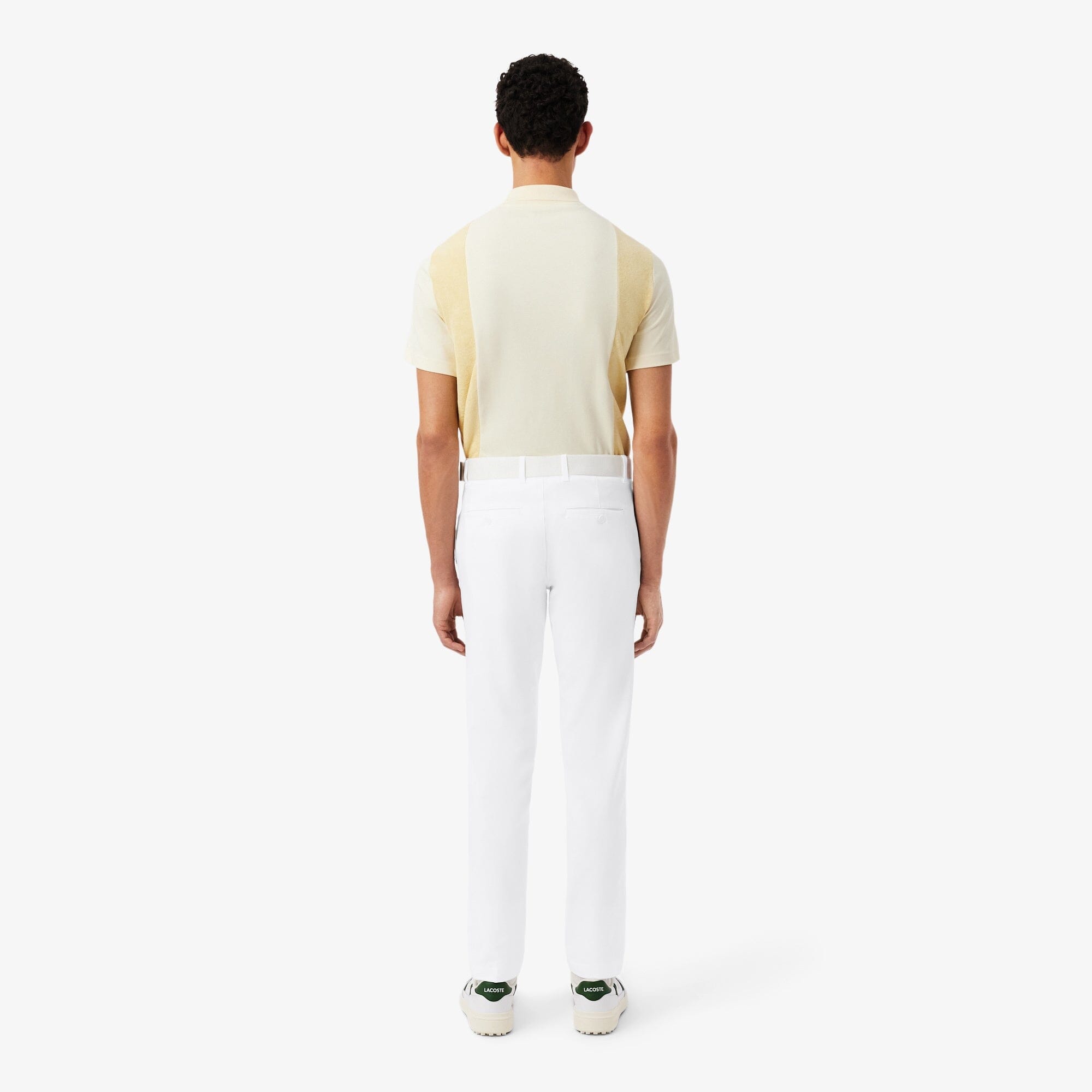 Lacoste Pantalon chino Golf slim fit Ultra Dry Blanc