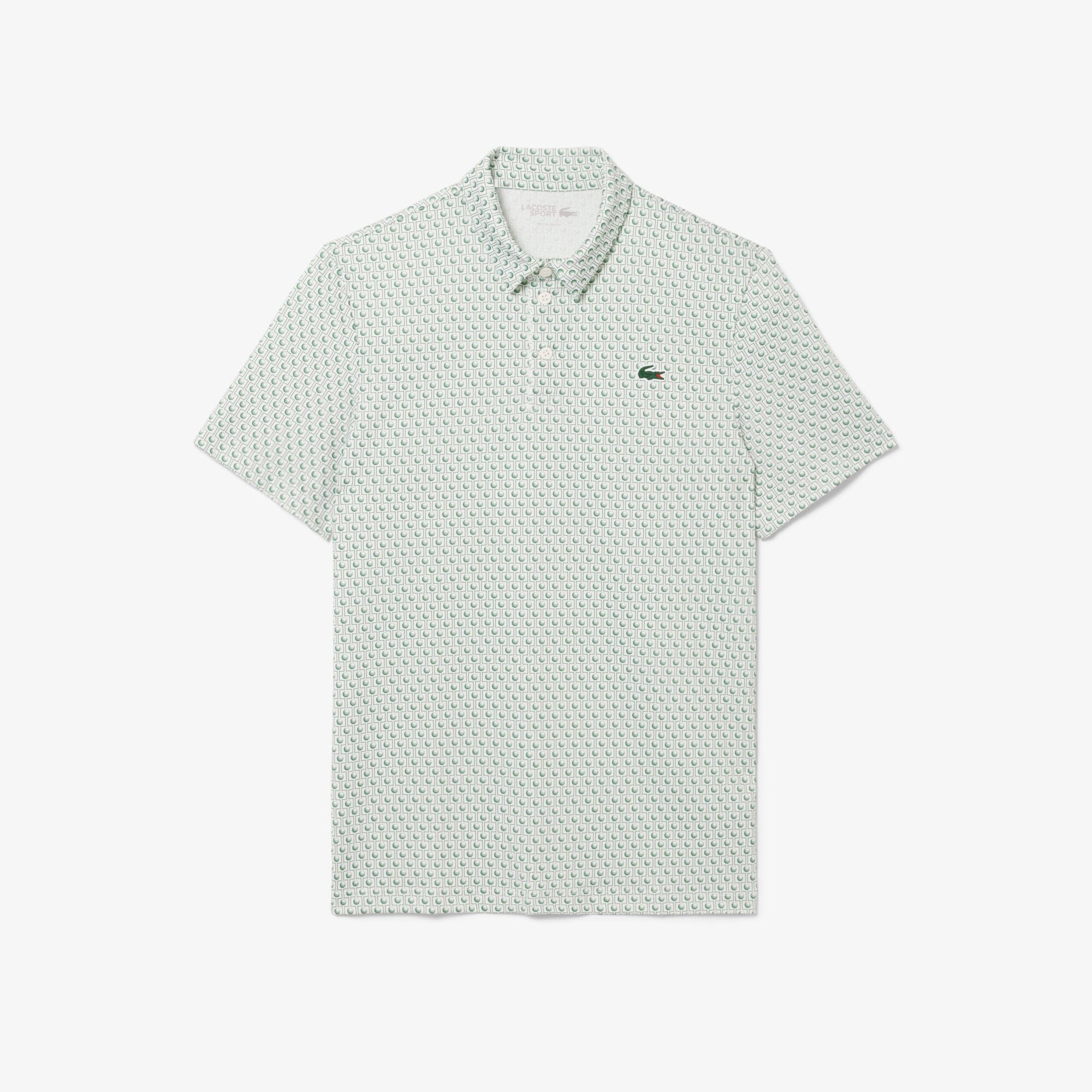 Lacoste Polo Golf regular fit imprimé Blanc Vert
