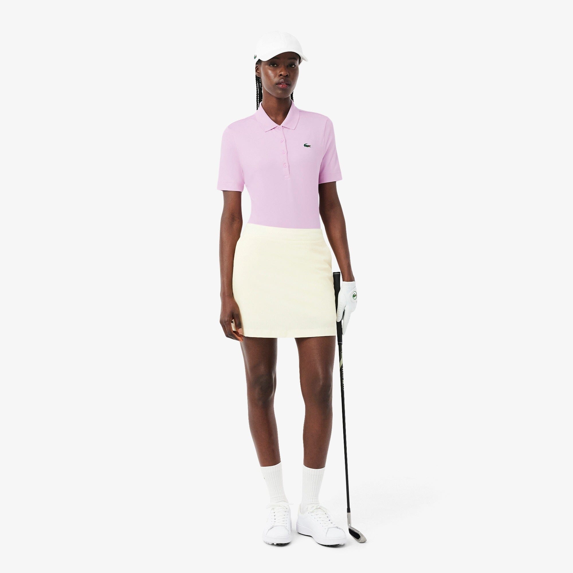 Lacoste Polo Golf slim fit stretch protection UV Rose