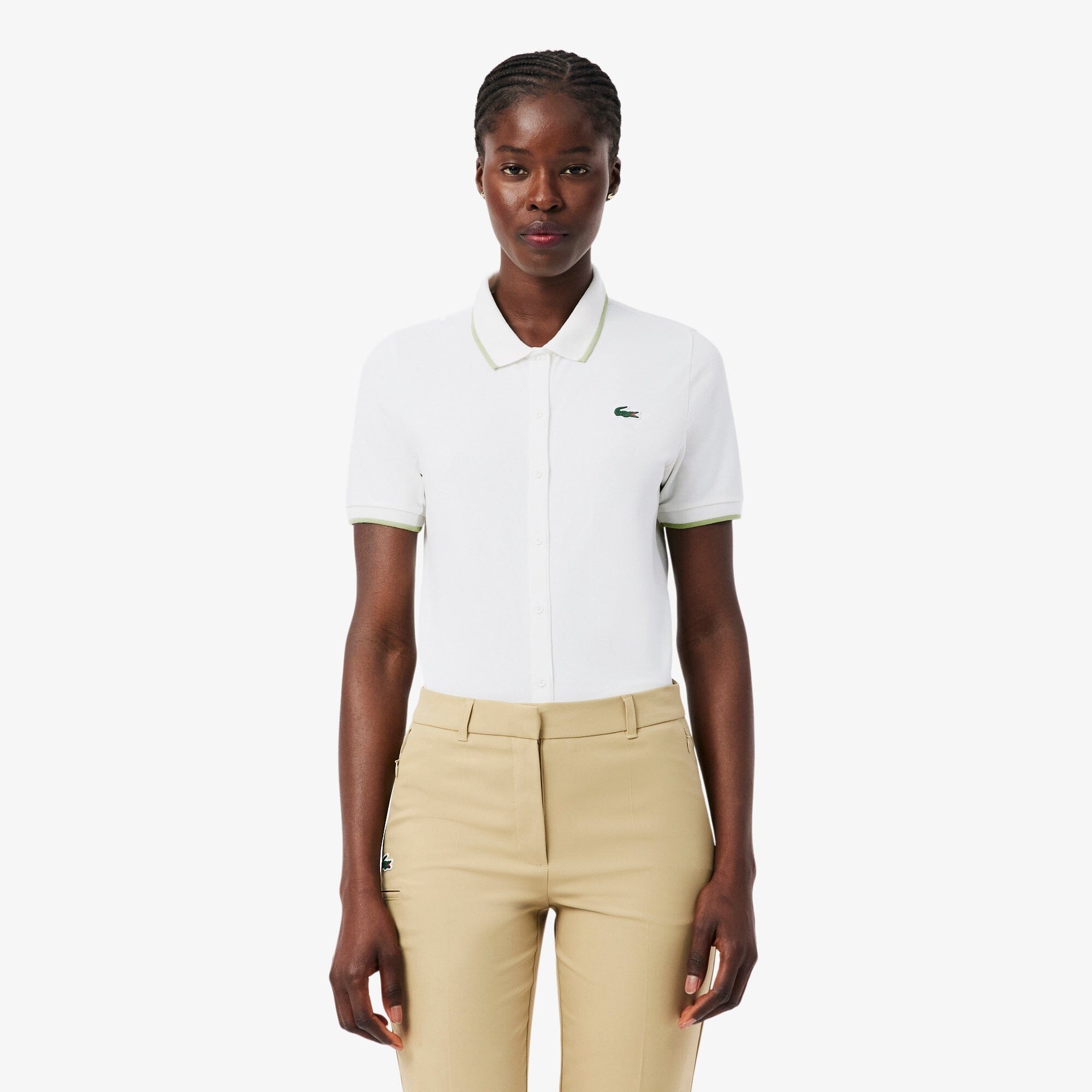 Lacoste Polo Golf thermorégulateur Petit Piqué Blanc